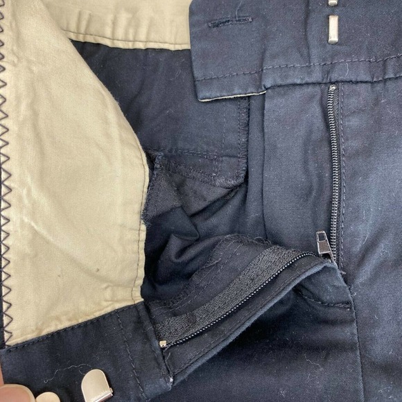 Ann Taylor LOFT Women's Julie Wide Leg Casual Chino Pants Size 6 Black Mid Rise - Picture 3 of 6